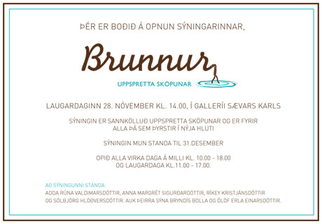 Brunnur boðskort íslensk hönnun